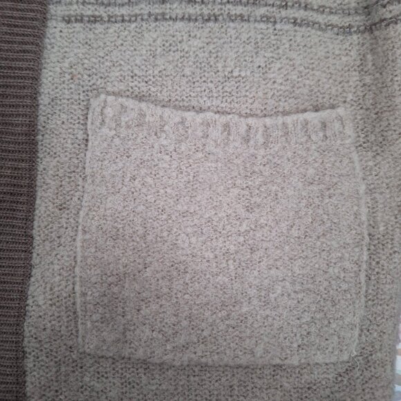 Olsen Europe Cream and Brown Short Sleeve Cardigan - Picture 5 of 5